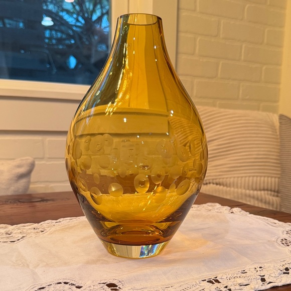 Krosno Other - Vintage Krosno Poland Morocco vase w/distinctive air bubble or bullseye pattern
